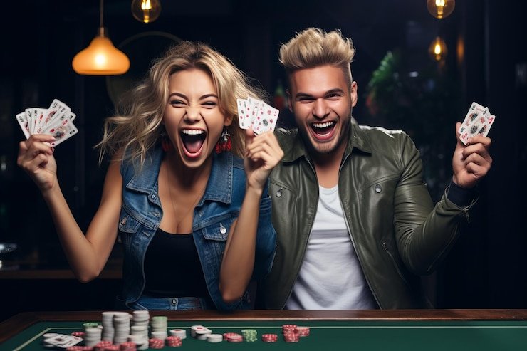 Antarmuka aplikasi mobile idrpoker dengan meja kasino langsung